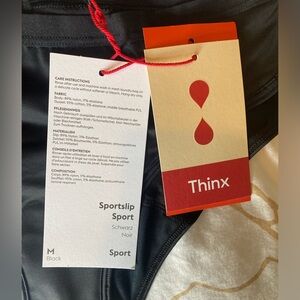 NWT Thinx Sport Underwear Black Size M
